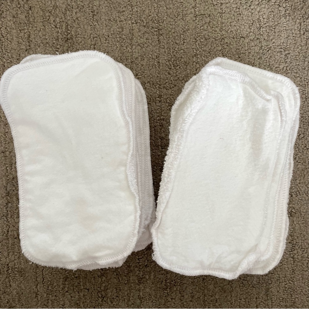 24 Cloth-eez Two Sided Baby Wipes, White, Cotton Terry, Cotton Flannel